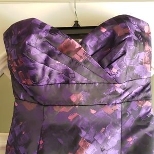 Mini Satin Purple Dress